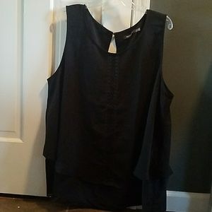 Black sheer layered tank